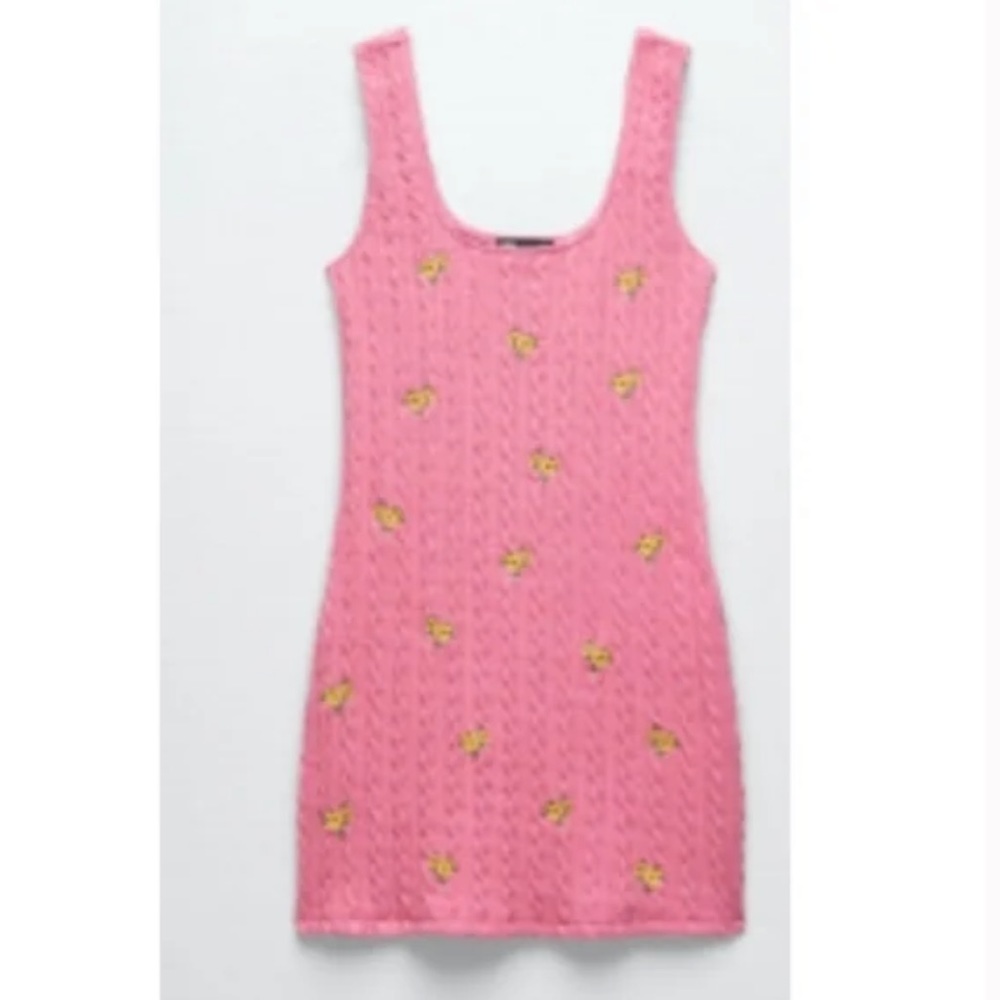 NWT Mini knit Zara pink dress
